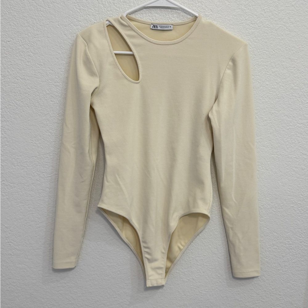 Zara Long Sleeve Cutout Bodysuit
